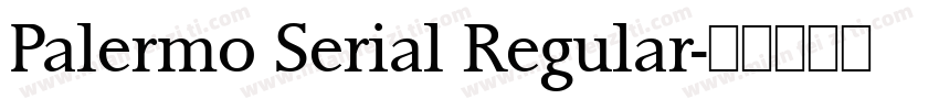 Palermo Serial Regular字体转换